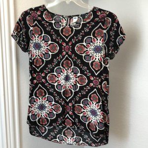 Old Navy colorful graphic print boho blouse